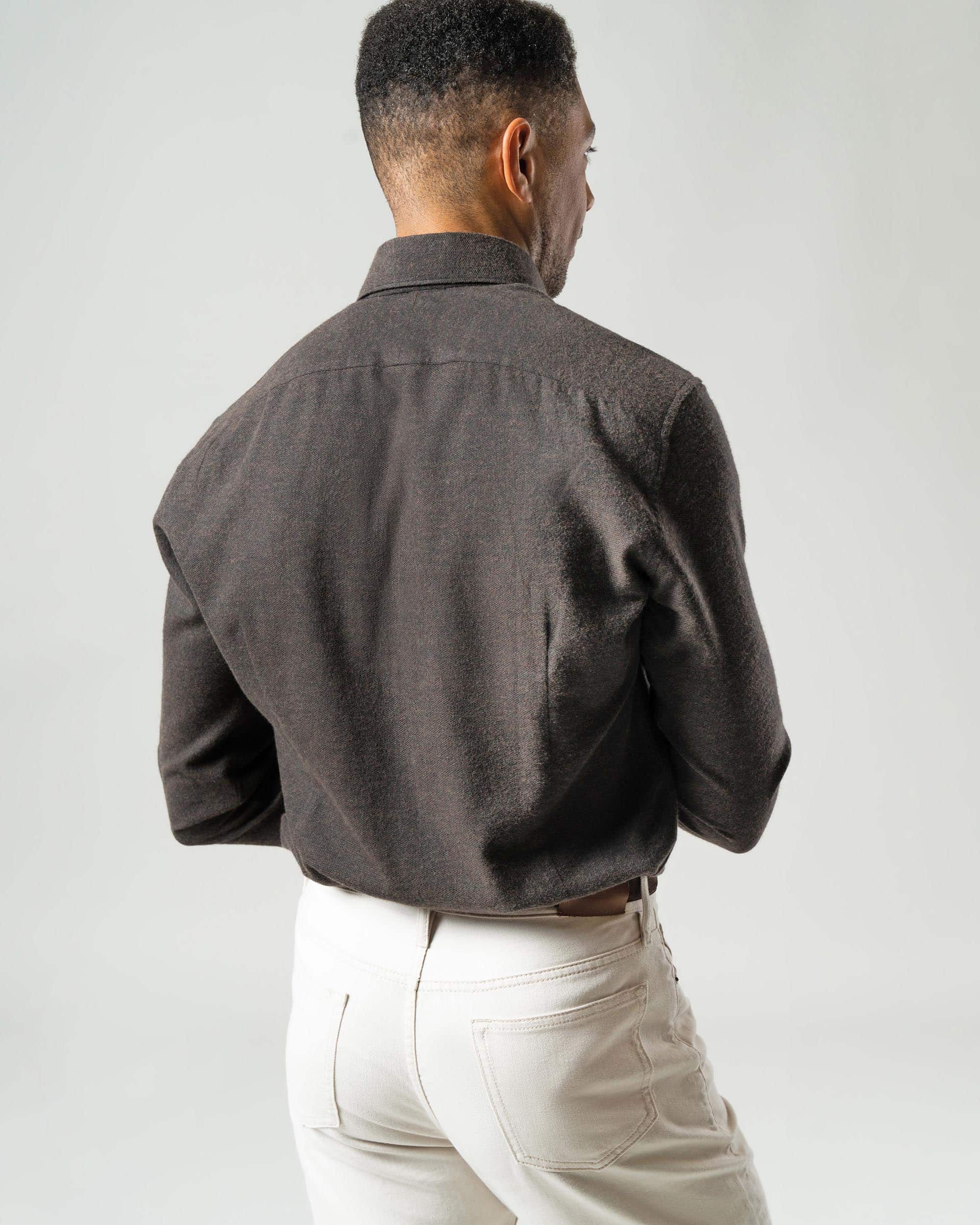 Mörkbrun skjorta flanell image 2