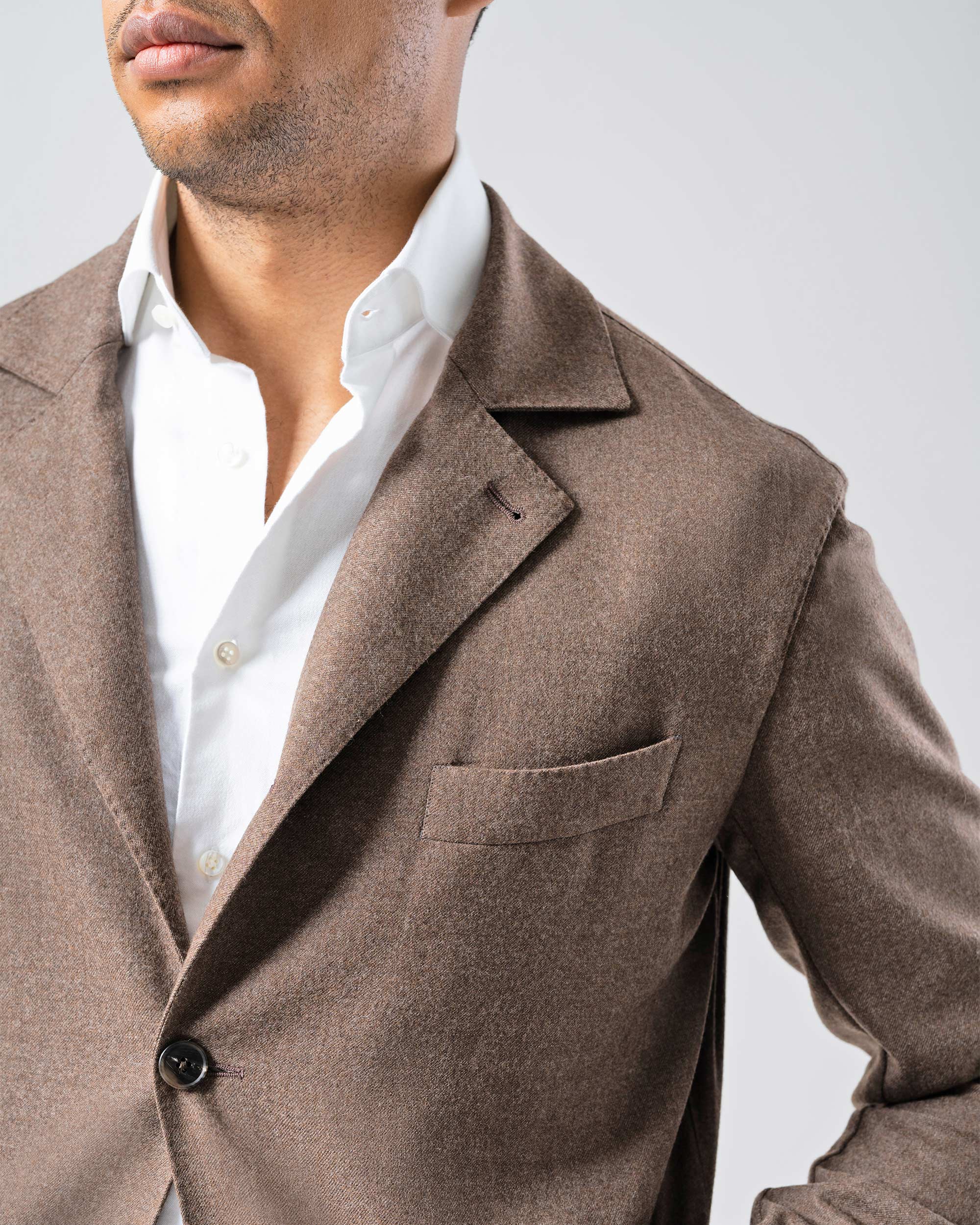 Brun soft jacket i flanell image 6
