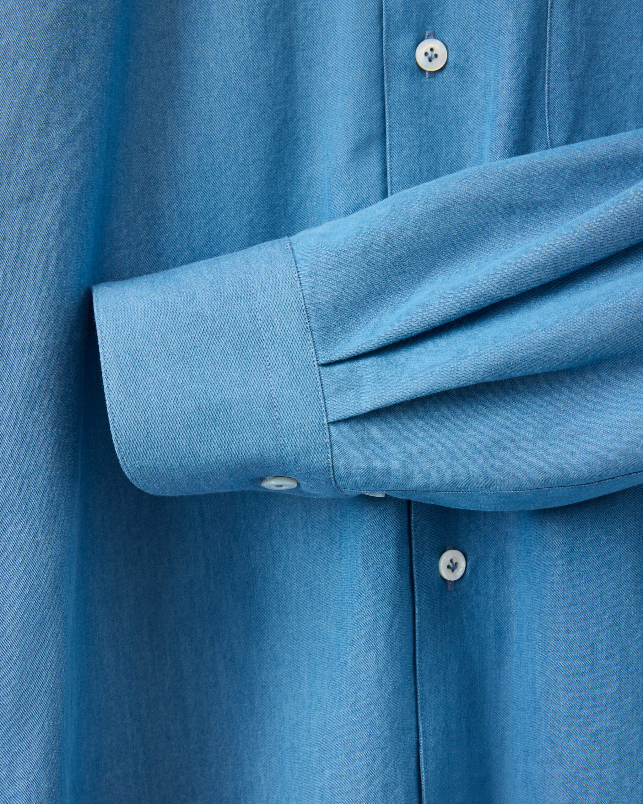 Måttsydd ‘Sloane’ Skjorta blå denim bomulls-twill image 3