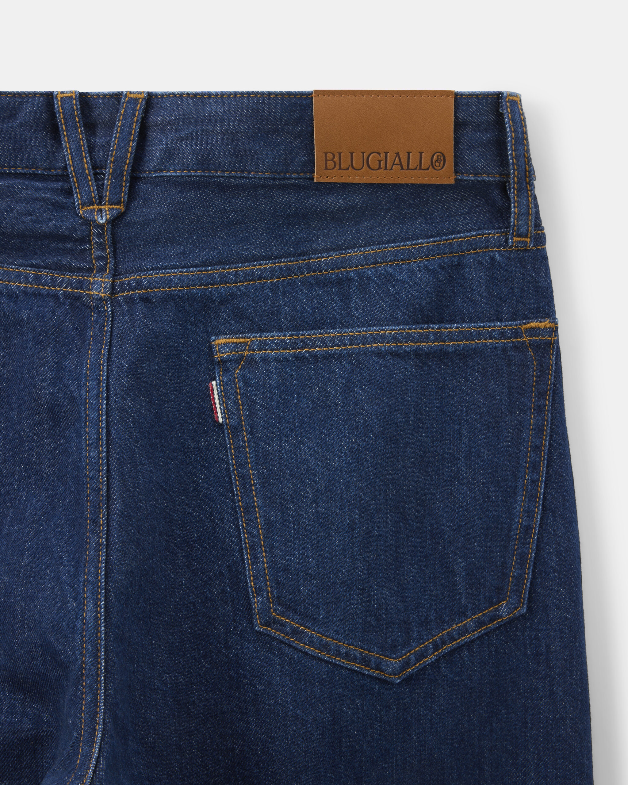 Måttsydda 'Sloane' Jeans Mörkblå 13oz tvättad selvedge image 3