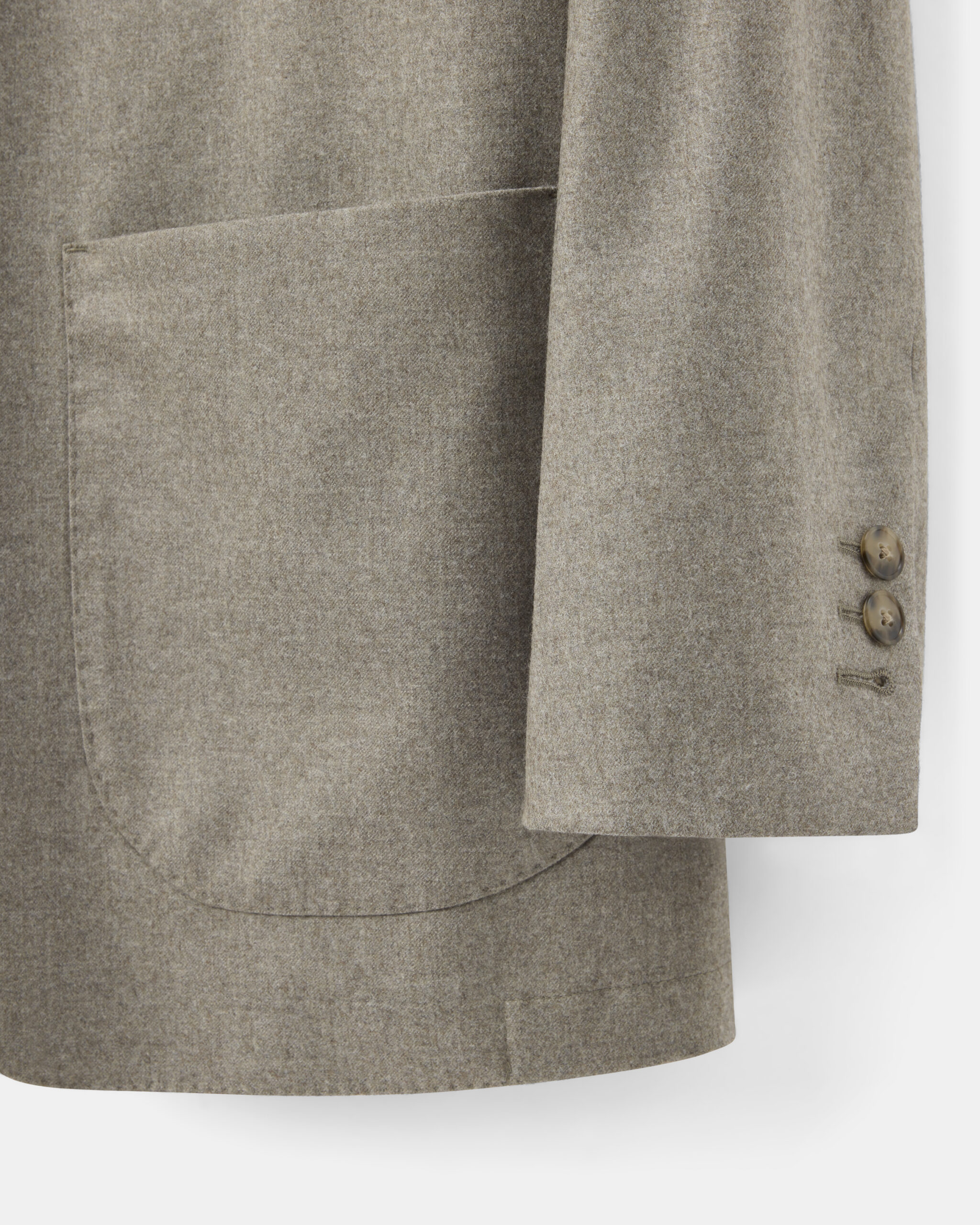 RTW 'Metro' Soft Suit taupe beige borstad ull-flanell image 5