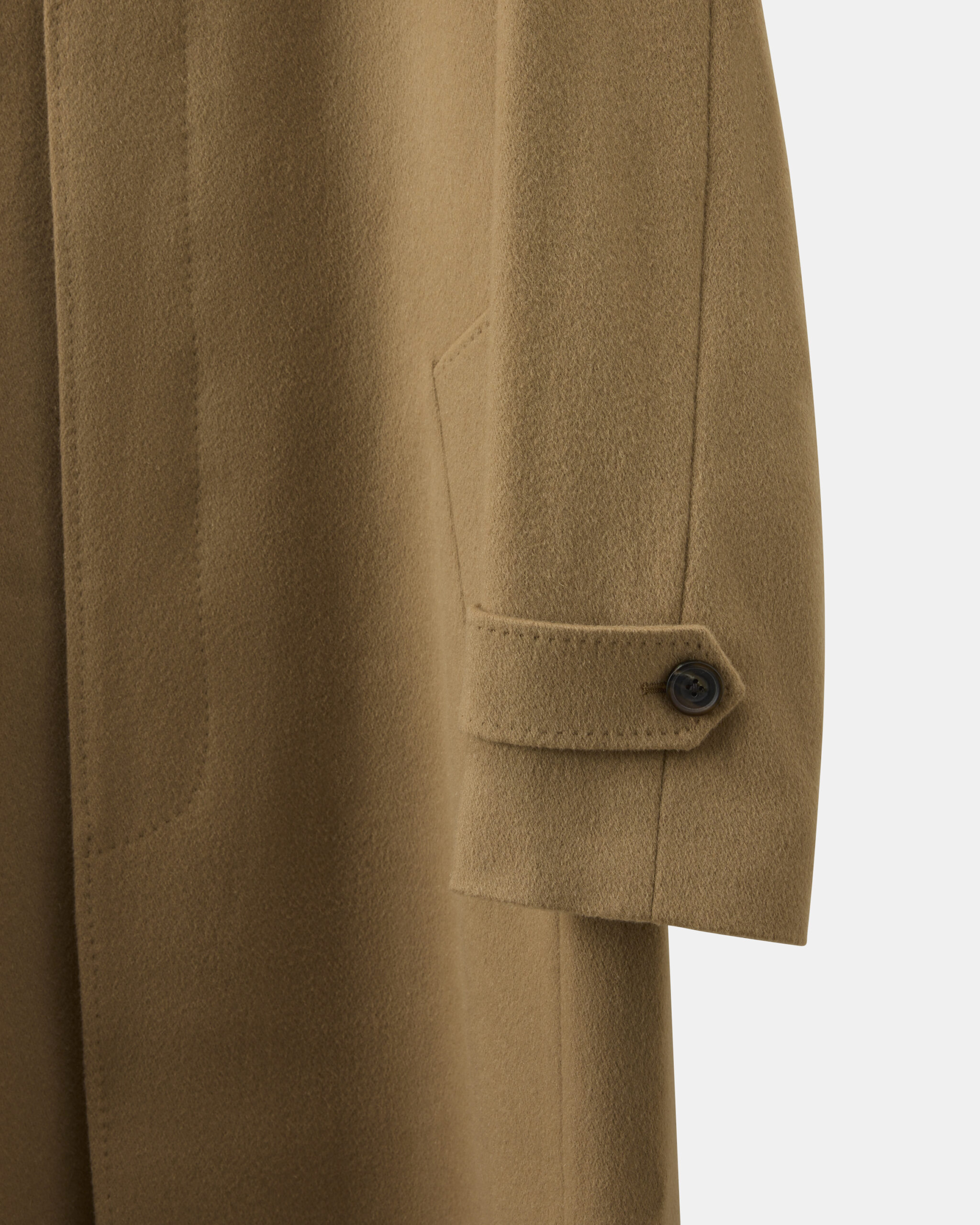 Måttsydd 'Sloane' Raglan Ytterrock Kamelfärgad Ull & Kashmir image 4
