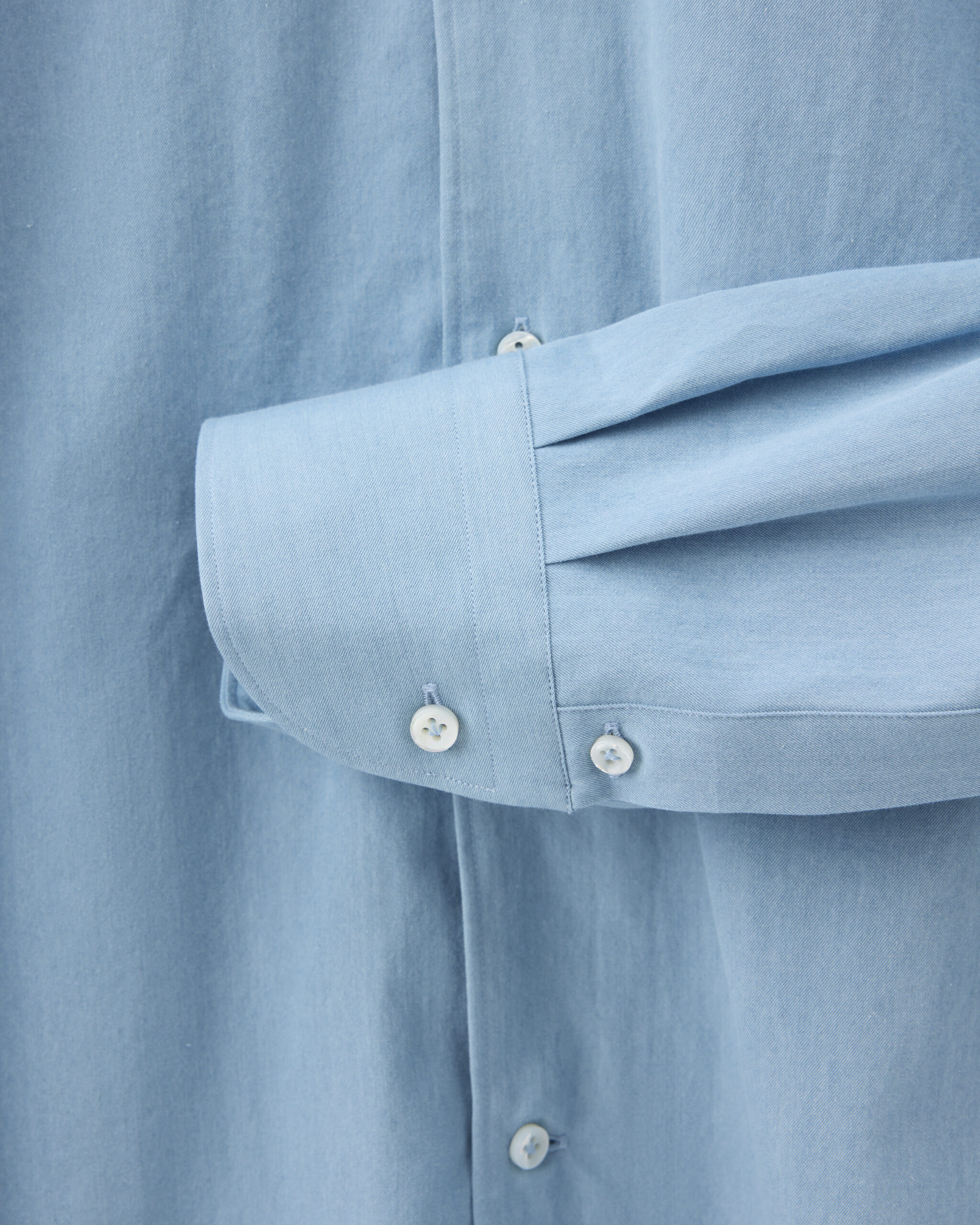 Måttsydd 'Sloane' Skjorta ljusblå denim bomulls-twill image 4