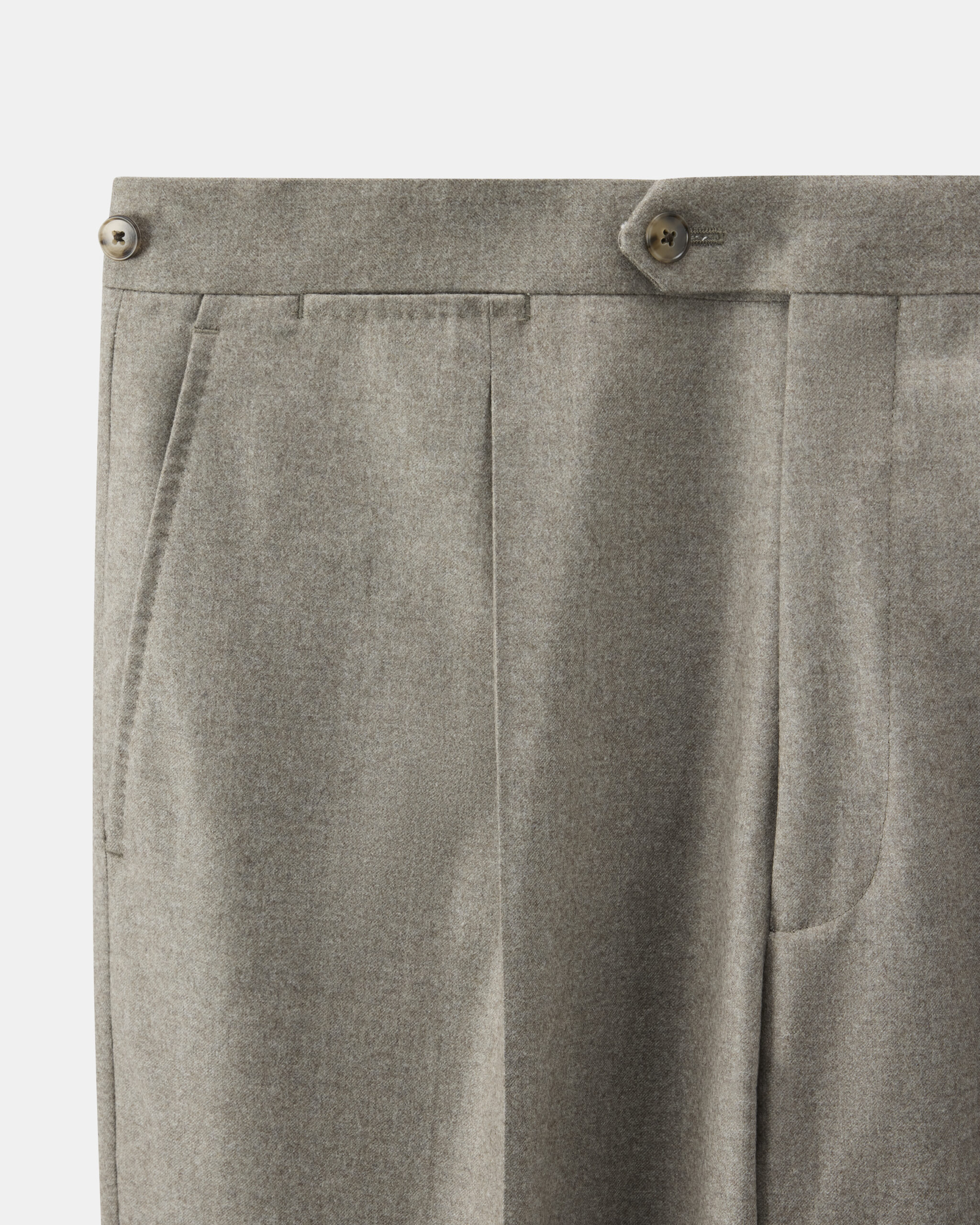 RTW 'Metro' Soft Suit taupe beige borstad ull-flanell image 7