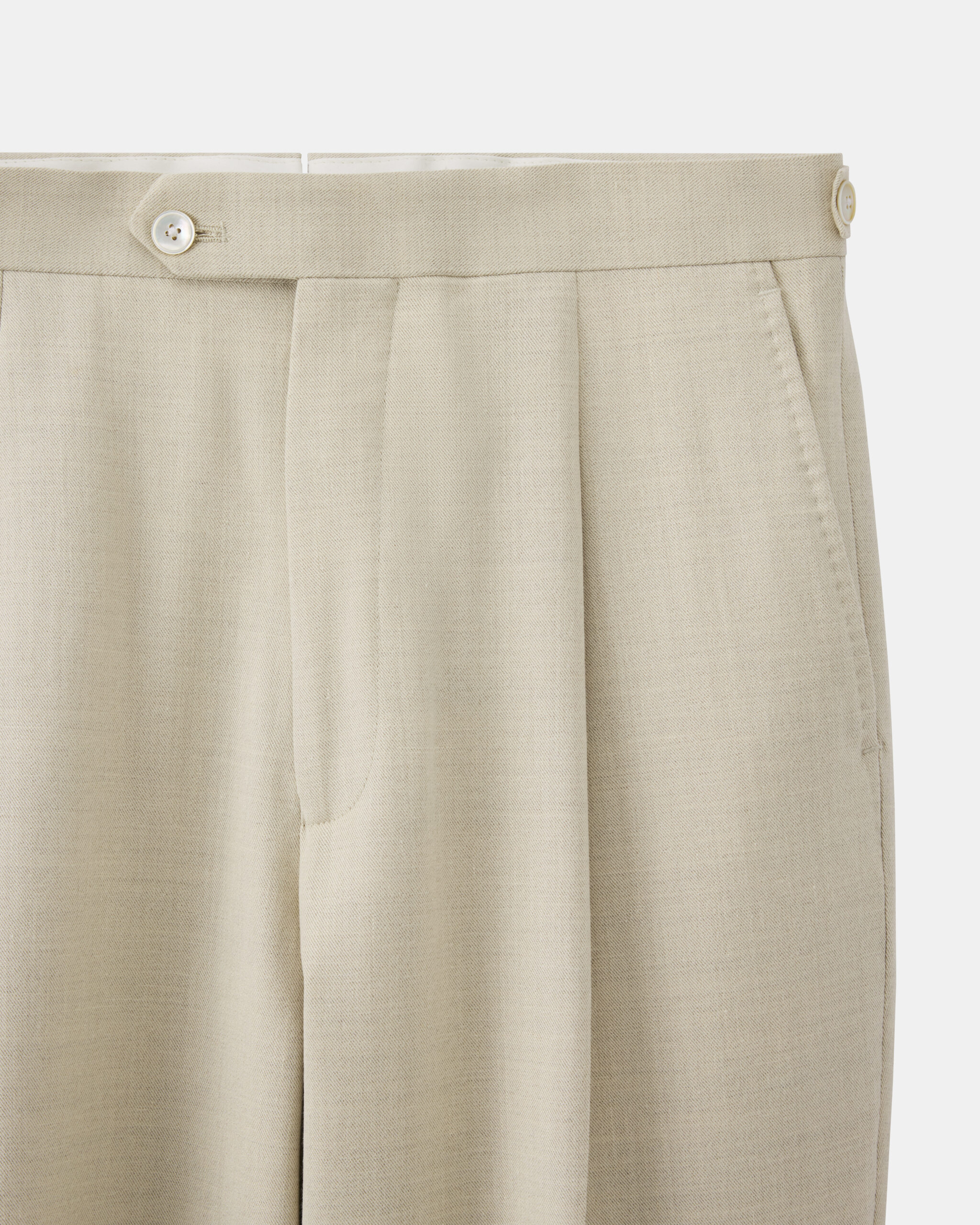 Måttsydd Soft Suit Beige Ull, Silke & Linne image 7