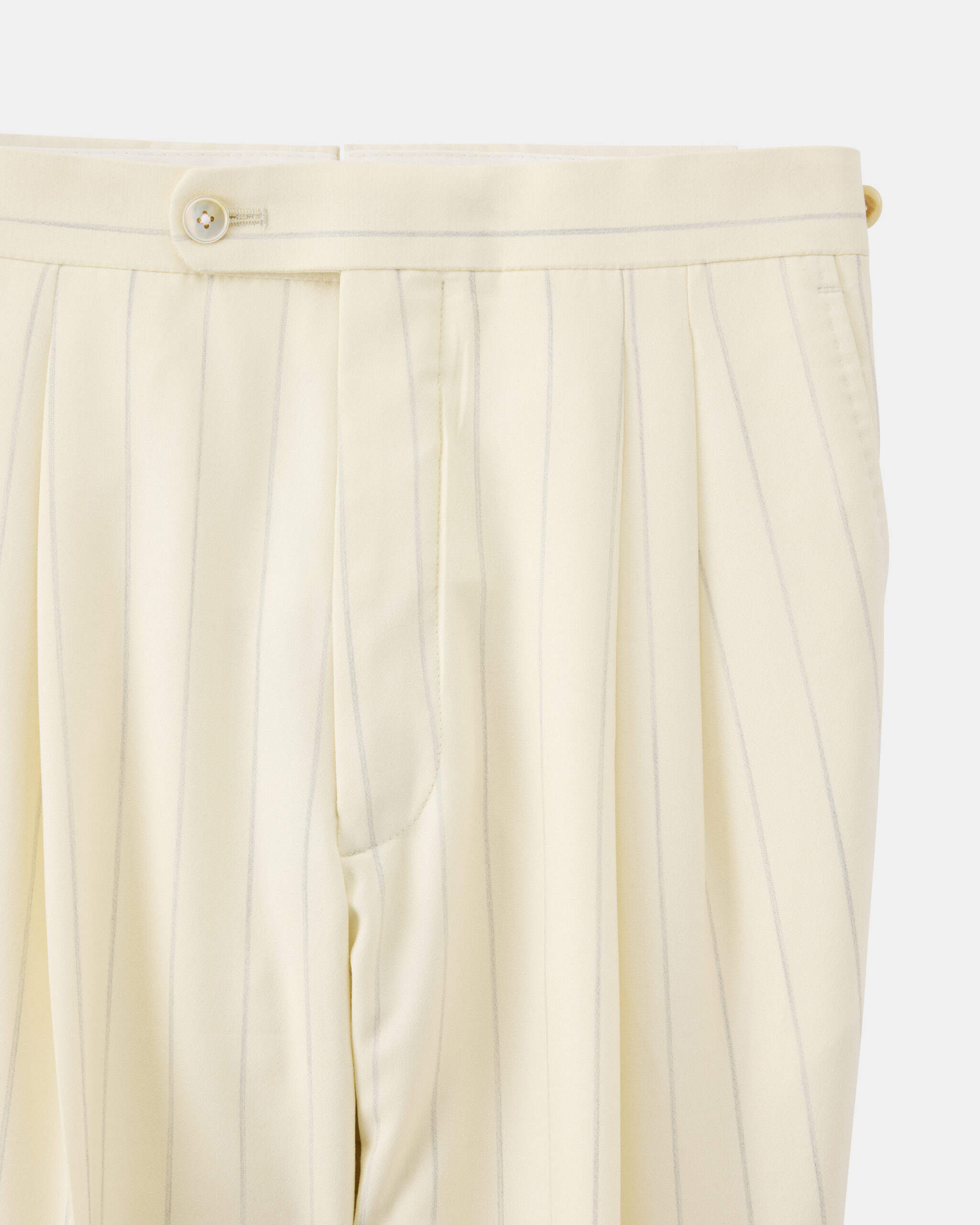 Soft Suit Off White White 'Pencil Stripe' Superfine Wool image 8