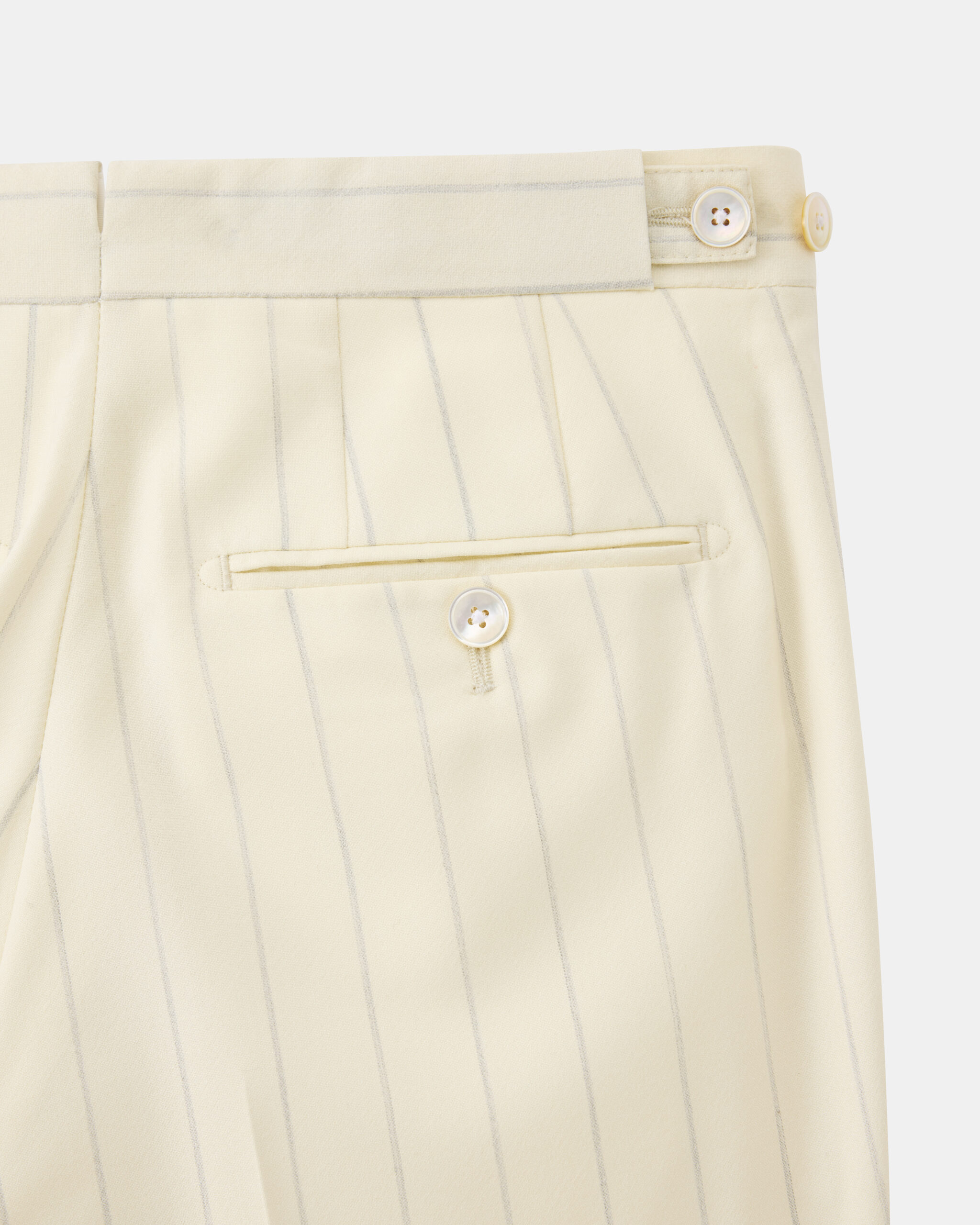 Soft Suit Off White White 'Pencil Stripe' Superfine Wool image 7