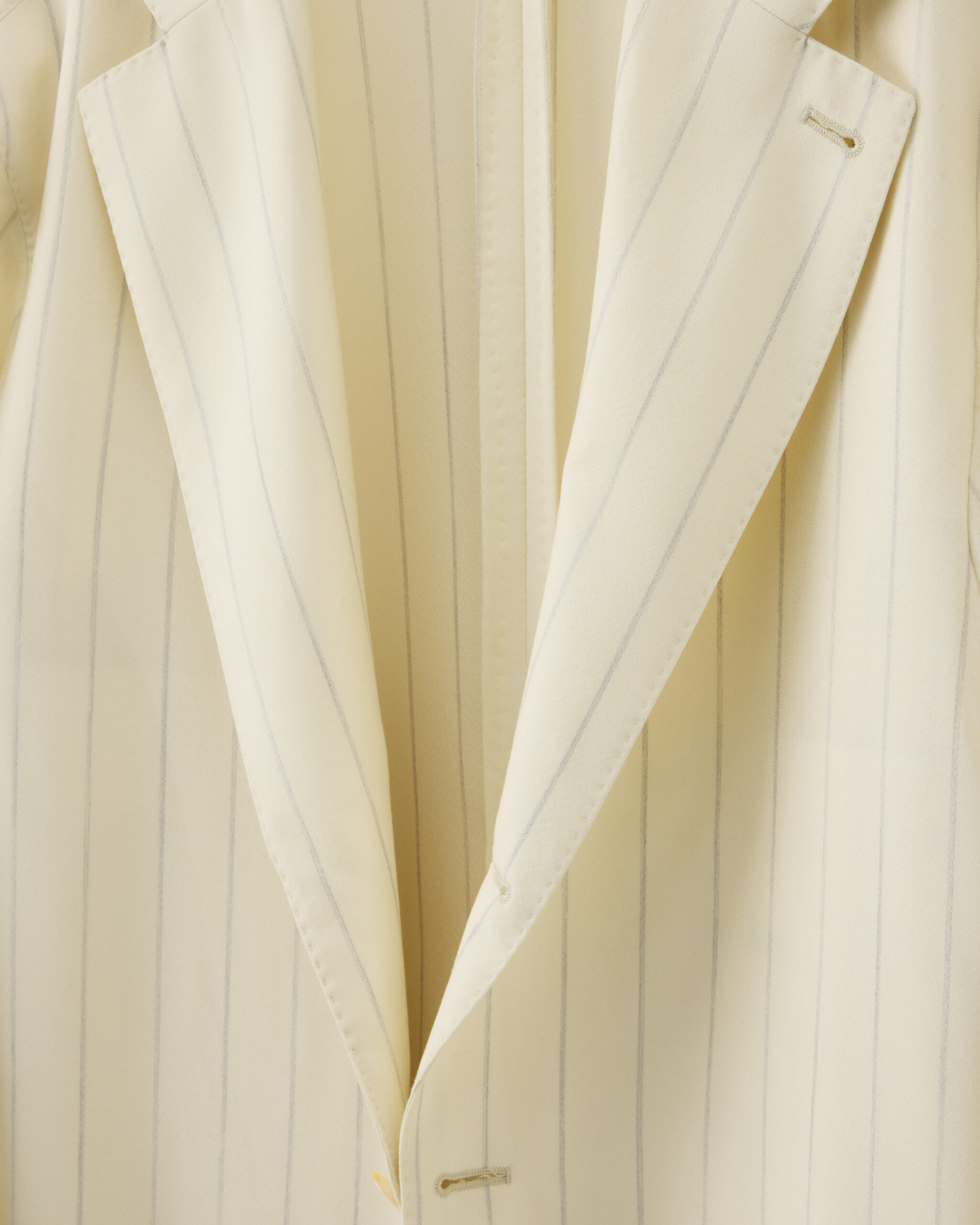 Soft Suit Off White White 'Pencil Stripe' Superfine Wool image 4