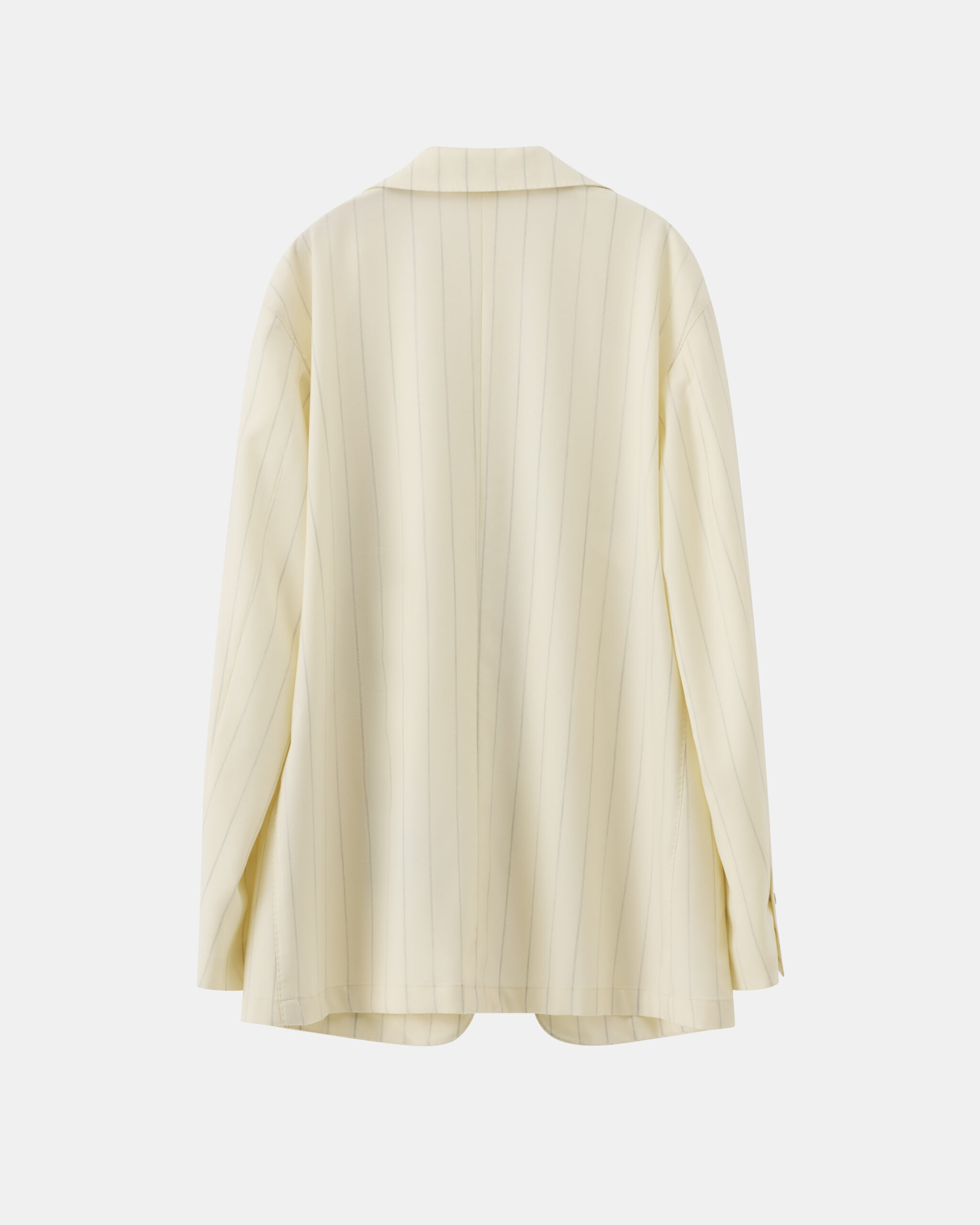 Soft Suit Off White White 'Pencil Stripe' Superfine Wool image 6