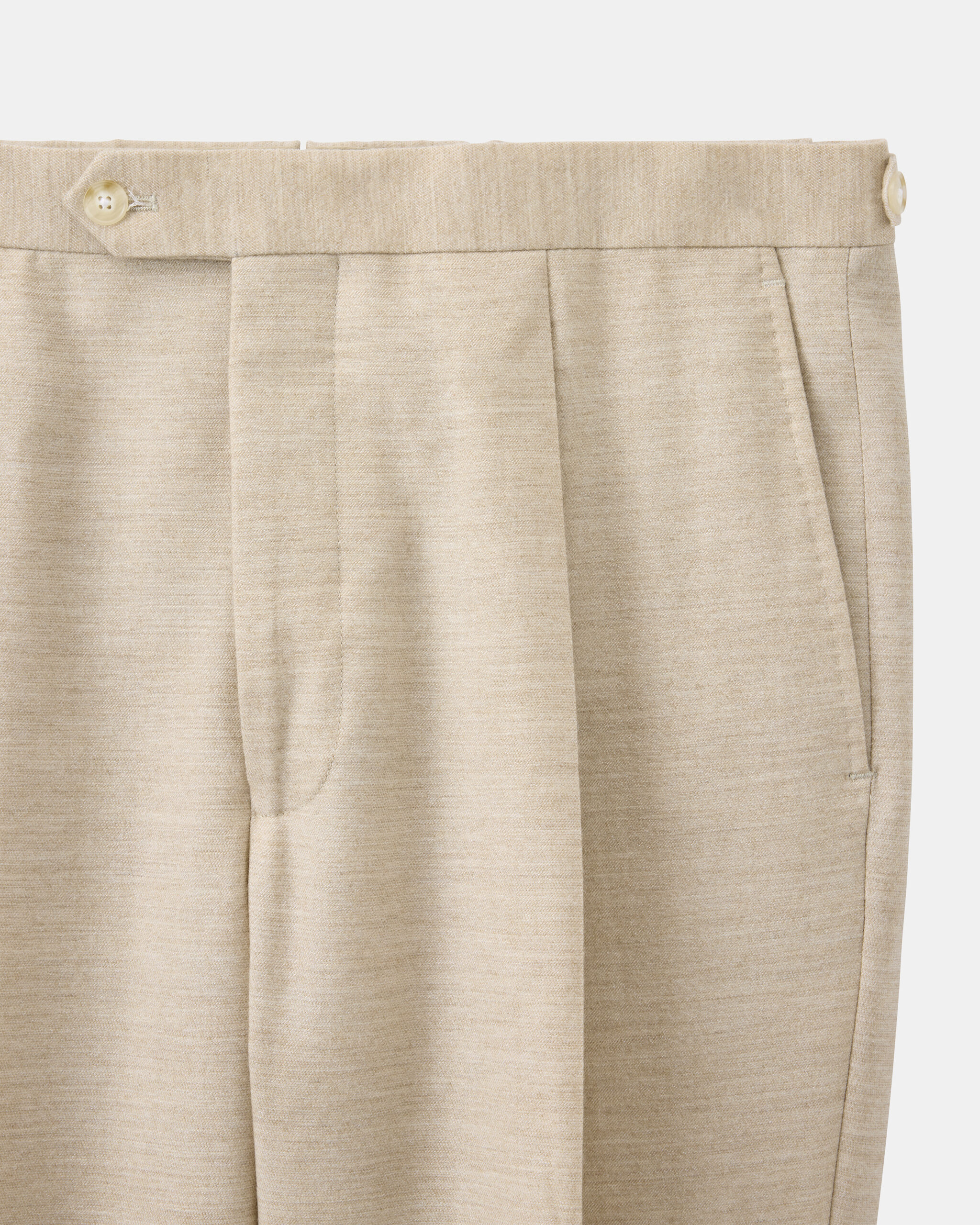 Måttsydd Soft Dress Byxa Soft Beige Ull, kashmir & Lyocell Stretch image 4